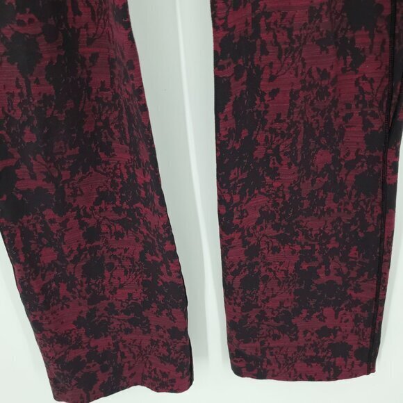 HEMMED to 29" Lululemon Groove Pant Bootcut Sz 6 Scatter Blossom Jacquard Garnet - Picture 10 of 16